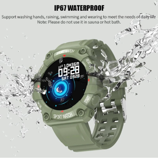 Водоустойчив смарт часовник Smartech FD68, Черен